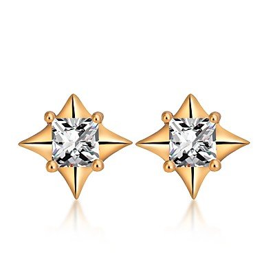 Women Zircon stud earrings, zircon steel simple fashion accessories, holiday