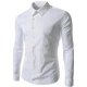 Men business casual Slim large size T-shirt, solid color classic collar, long-sleeved